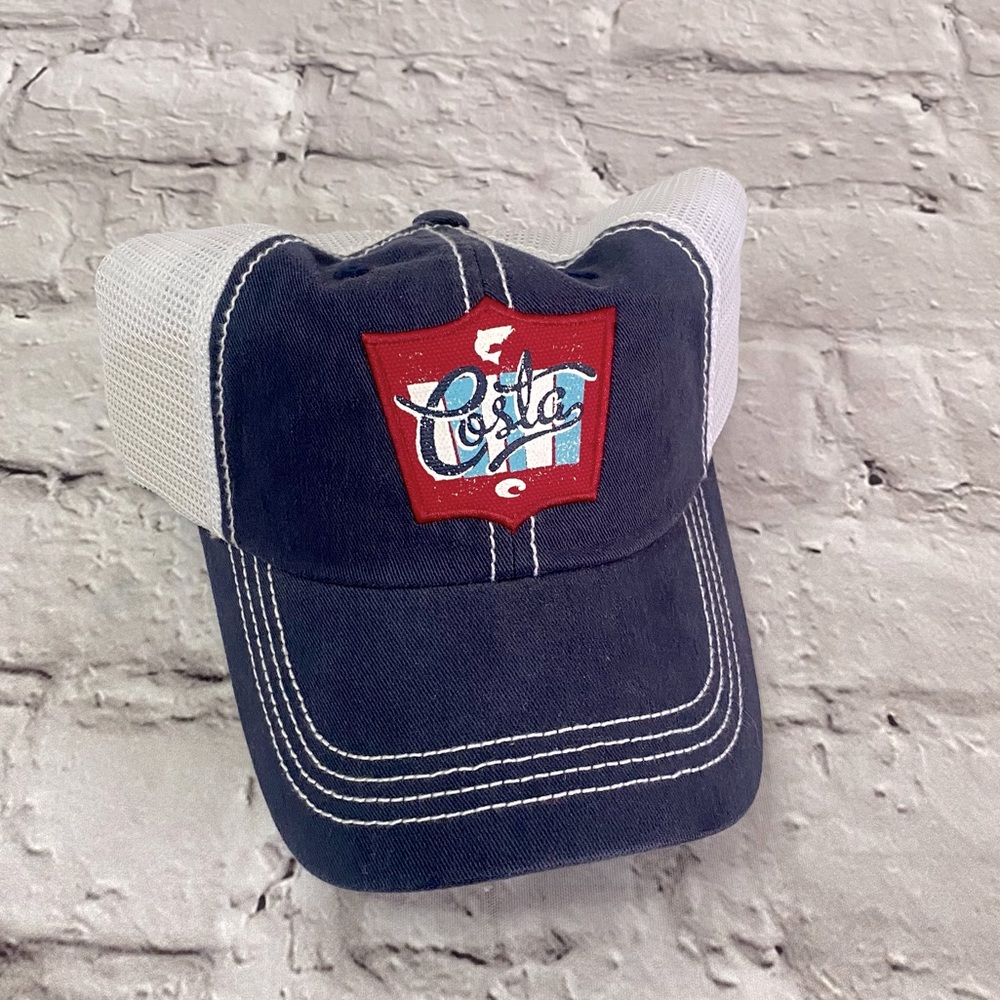 Costa Rodeo Trucker Blue & White Hat - NWT